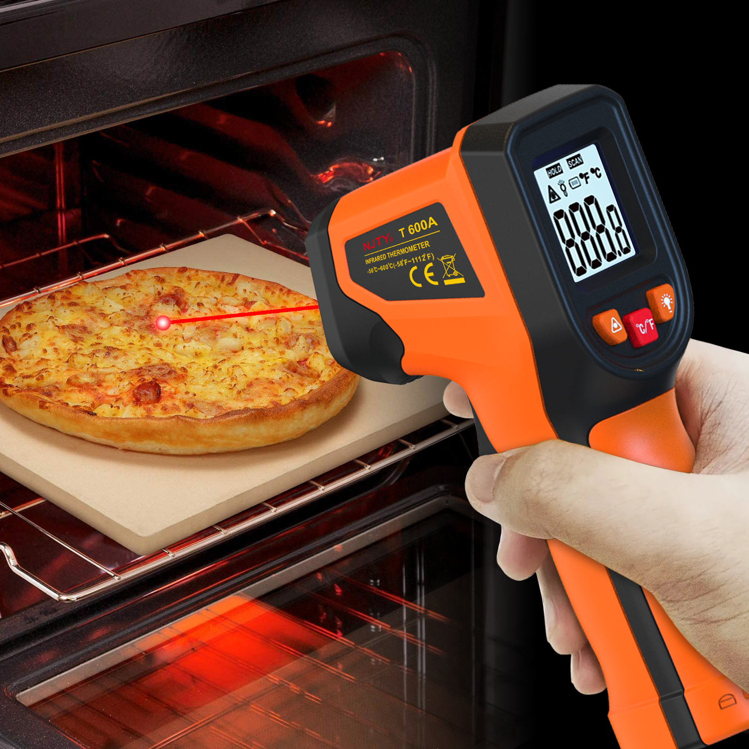 Industrial Infrared Laser - NJTY T600T600A Laser Temperature Gun Infrared