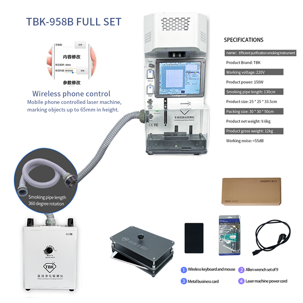 TBK 958B Full Set Laser Back G – Fume Extractor Laser recenzja i cena