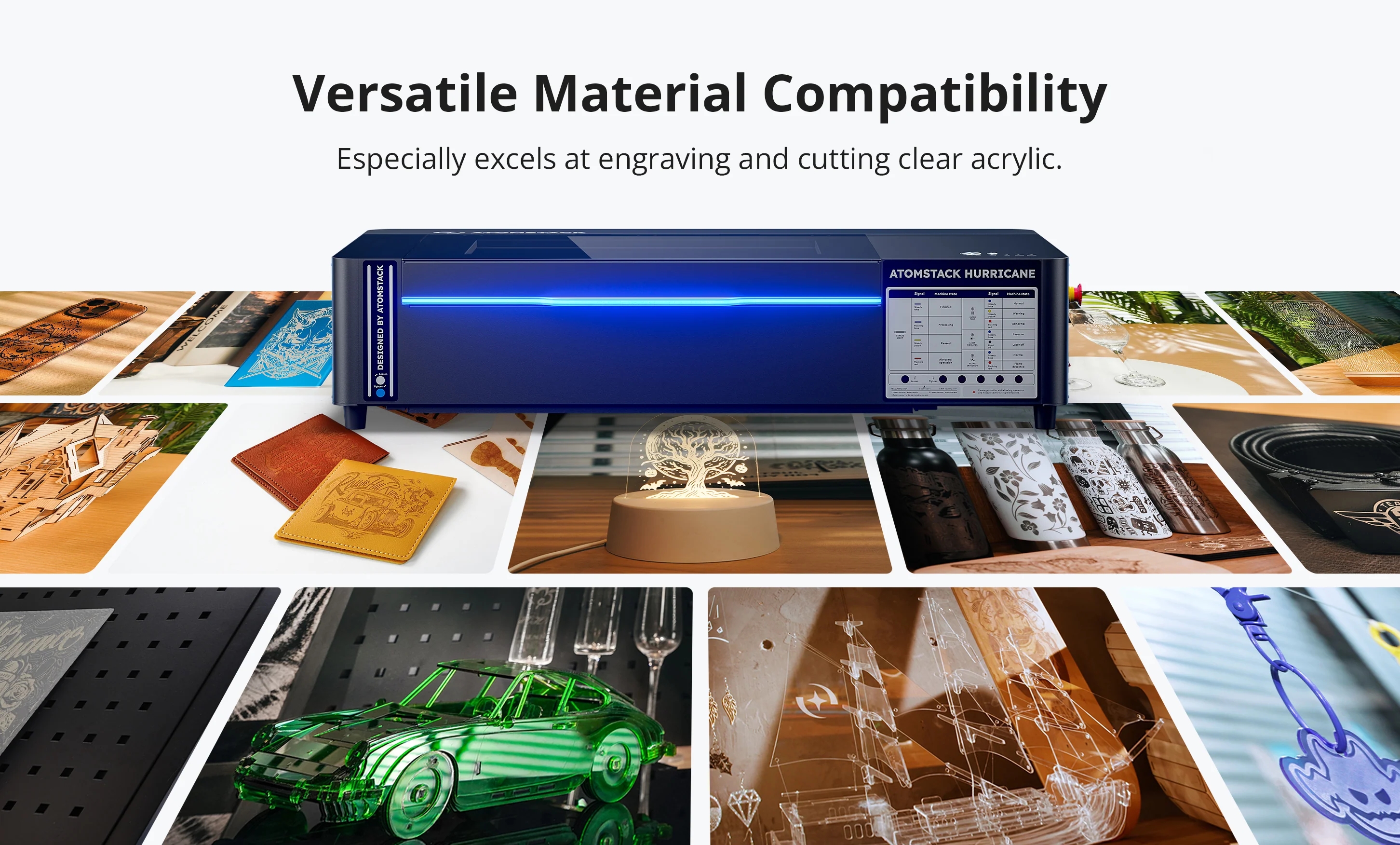 Atomstack Hurricane 55W Co2 La – Industrial Laser Engraver For Wood recenzja i cena
