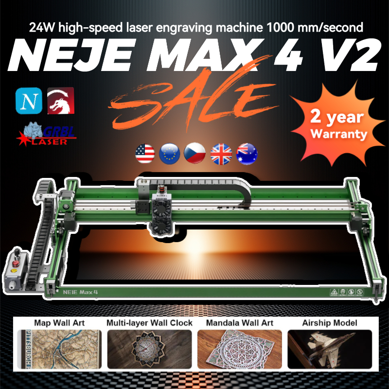 NEJE Max 4 V2 E80 24W High-Spe – Industrial Laser Engraver For Wood recenzja i cena
