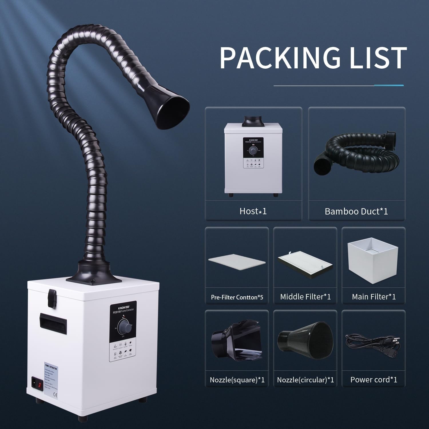 KNOKOO FES150 Industrial Laser – Fume Extractor Laser recenzja i cena