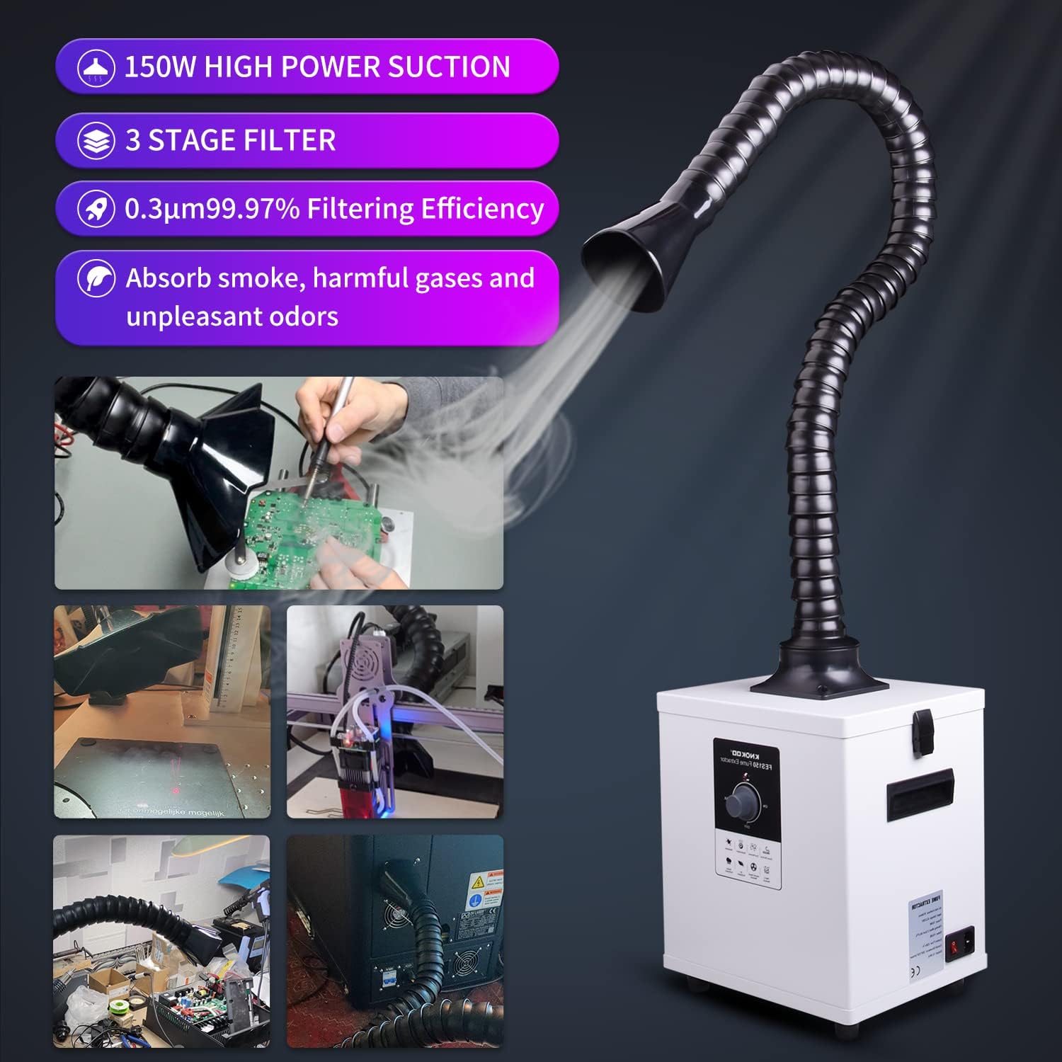 KNOKOO FES150 Industrial Laser – Fume Extractor Laser recenzja i cena