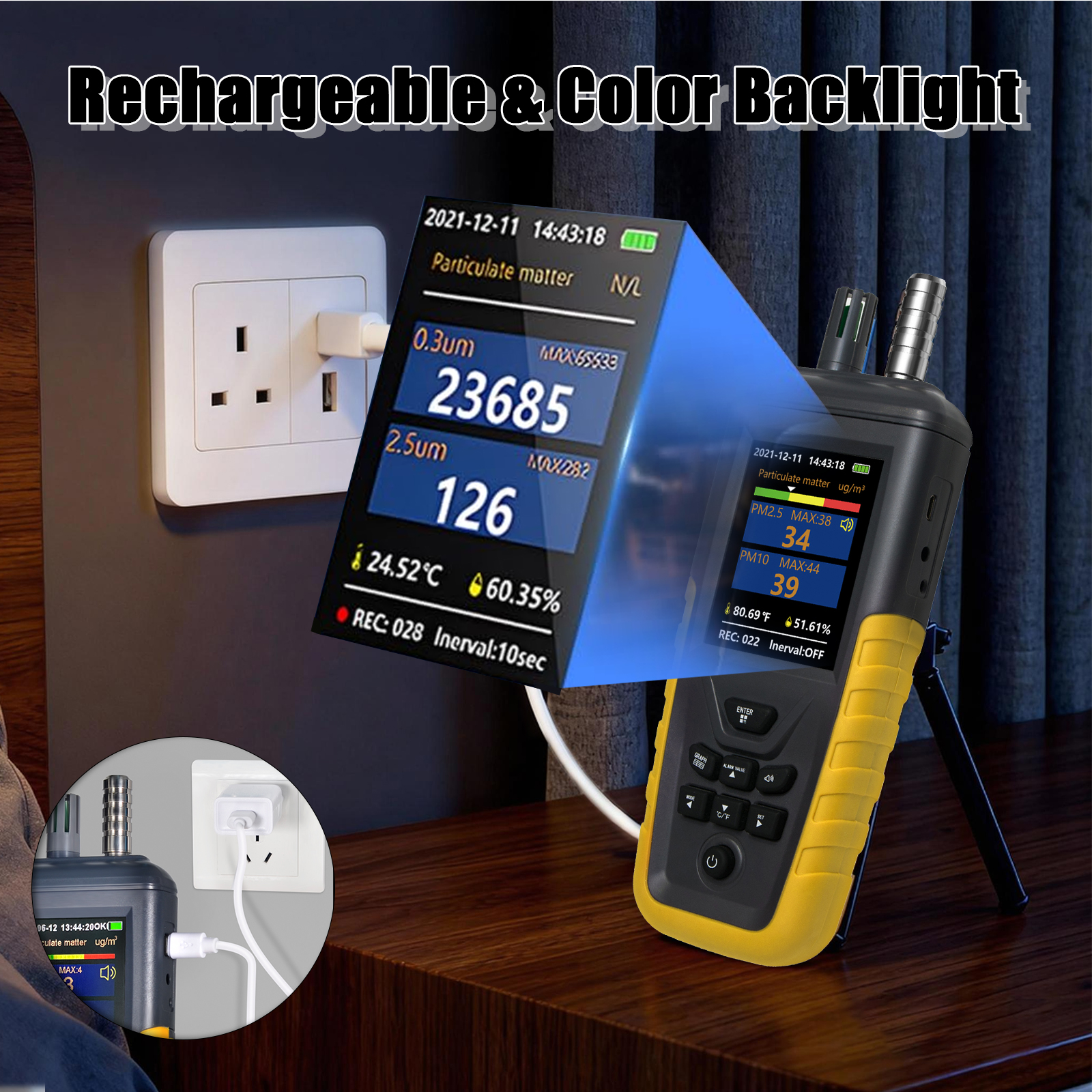 Dust Particle Counter 0-1000μg – Industrial Laser Sensor recenzja i cena