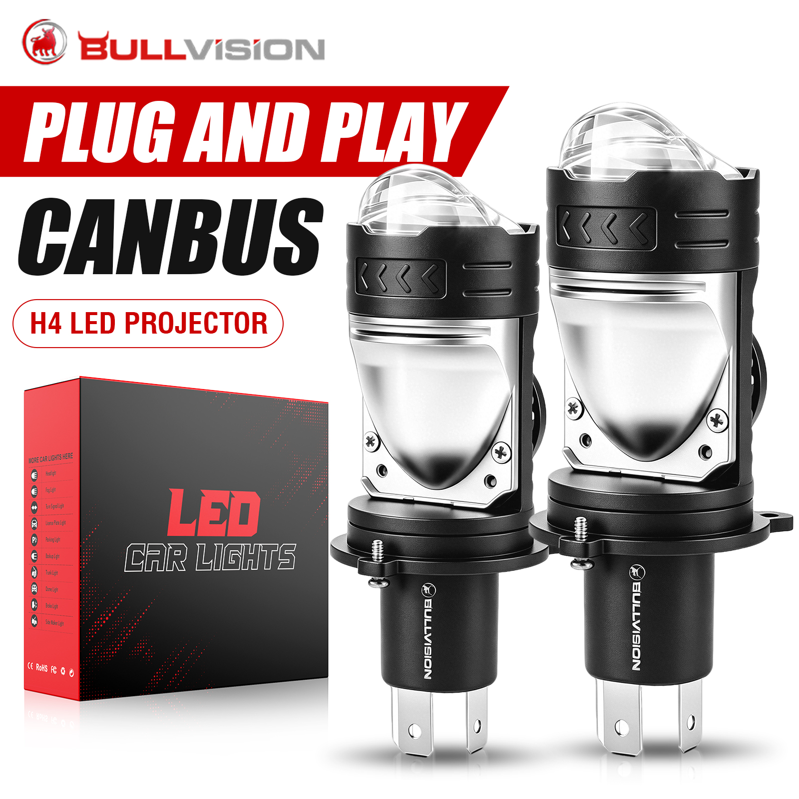 Bullvision H4/9003/HB2 LED Las – Laser Focus Lens recenzja i cena