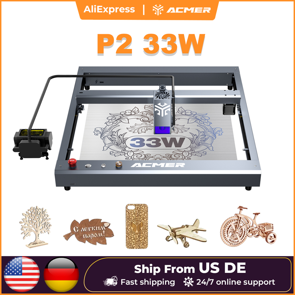 ACMER P2 33W lasers Engraver W – Industrial Laser Engraver For Wood recenzja i cena