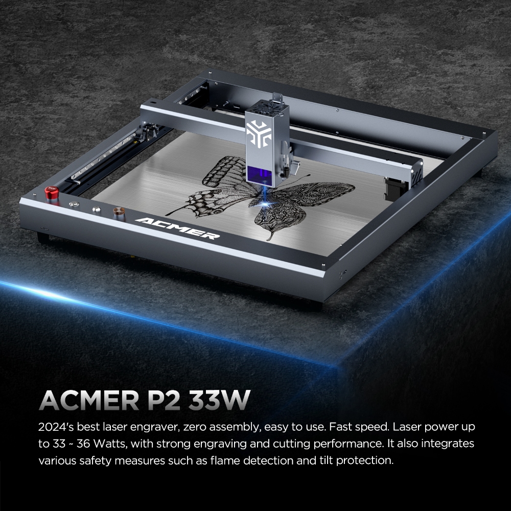 ACMER P2 33W lasers Engraver W – Industrial Laser Engraver For Wood recenzja i cena