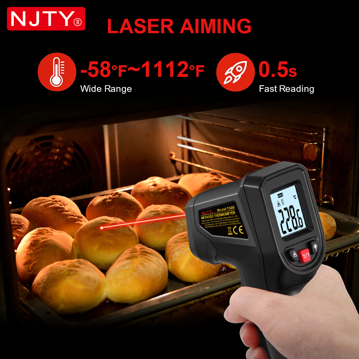 NJTY T600 Infrared Thermometer – Industrial Infrared Laser recenzja i cena