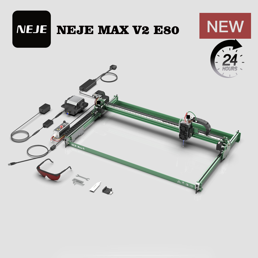 NEJE MAX V2 E80 80W 455nm Lase – Industrial Laser Engraver For Wood recenzja i cena