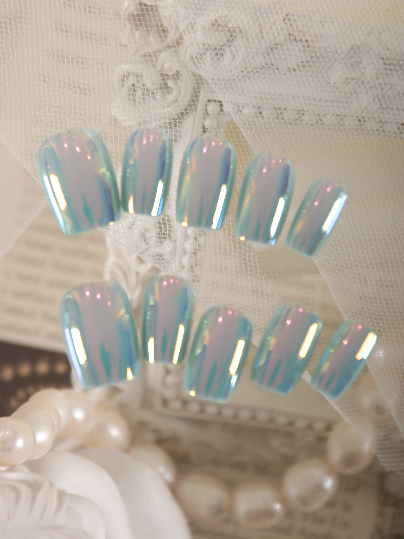 10Pcs Press on Nails Short Blu – Industrial Handheld Laser recenzja i cena