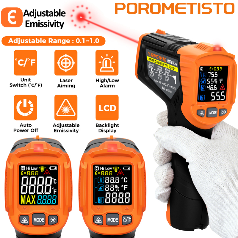 -50~380C Infrared Thermometer  – Industrial Infrared Laser recenzja i cena