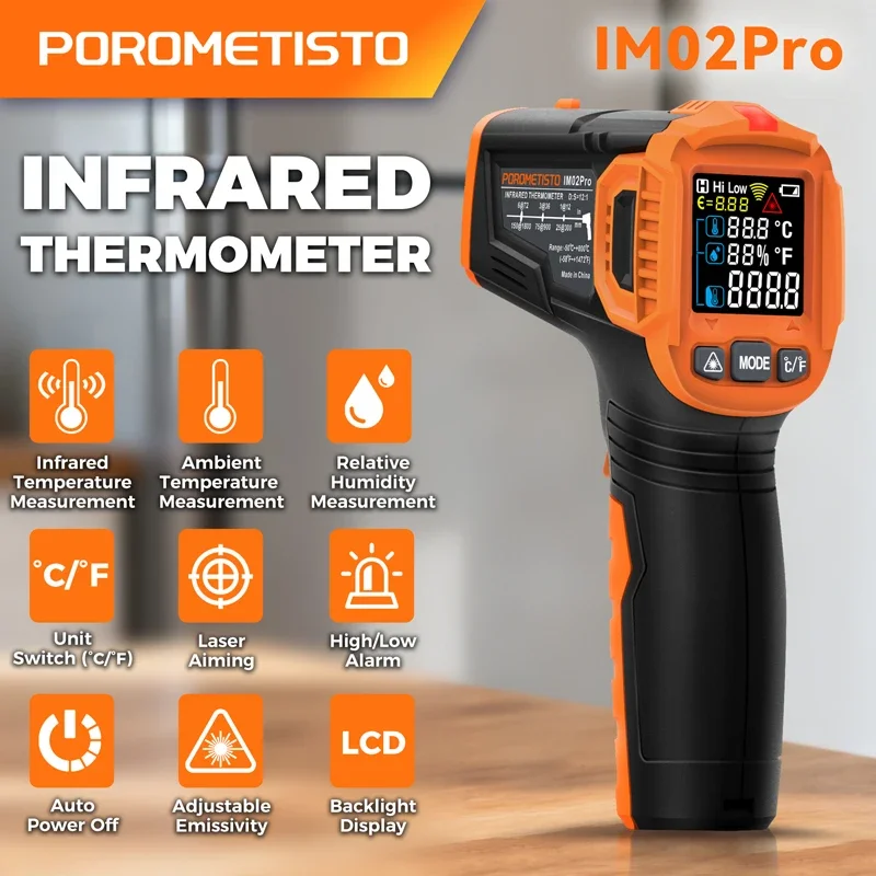-50~380C Infrared Thermometer  – Industrial Infrared Laser recenzja i cena