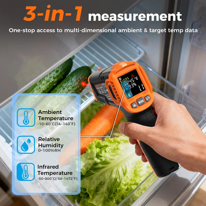 -50~380C Infrared Thermometer  – Industrial Infrared Laser recenzja i cena