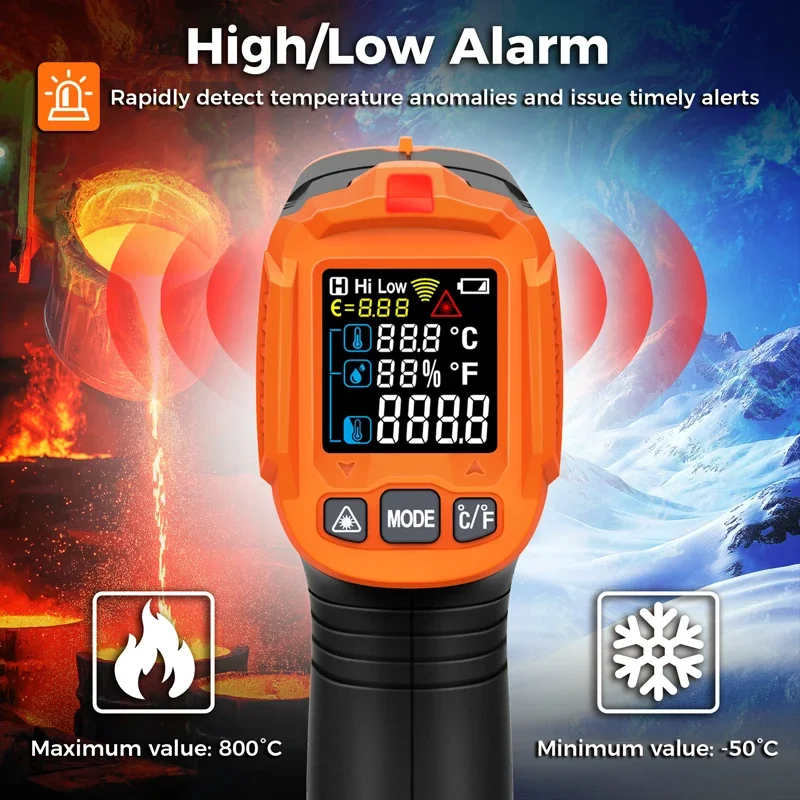 -50~380C Infrared Thermometer  – Industrial Infrared Laser recenzja i cena